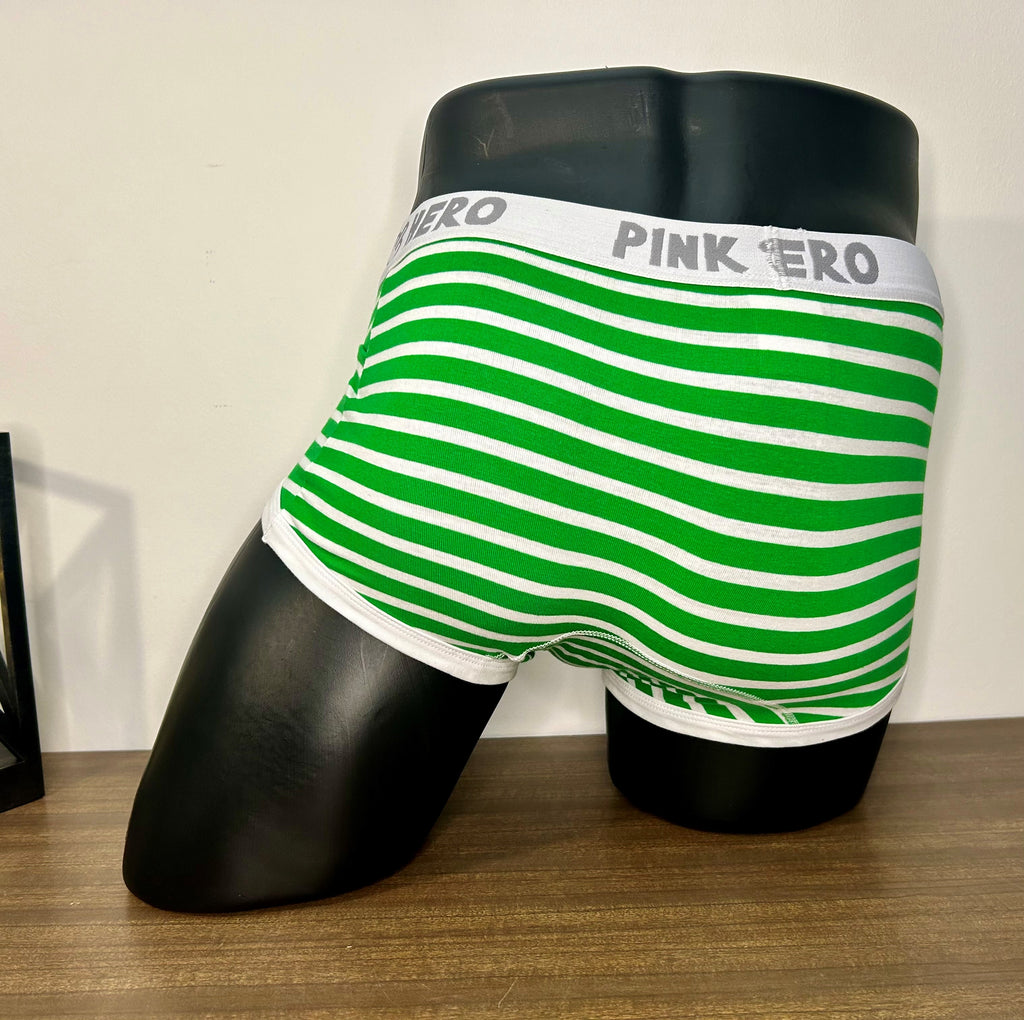 Green & White Pink Hero Boxer Brief