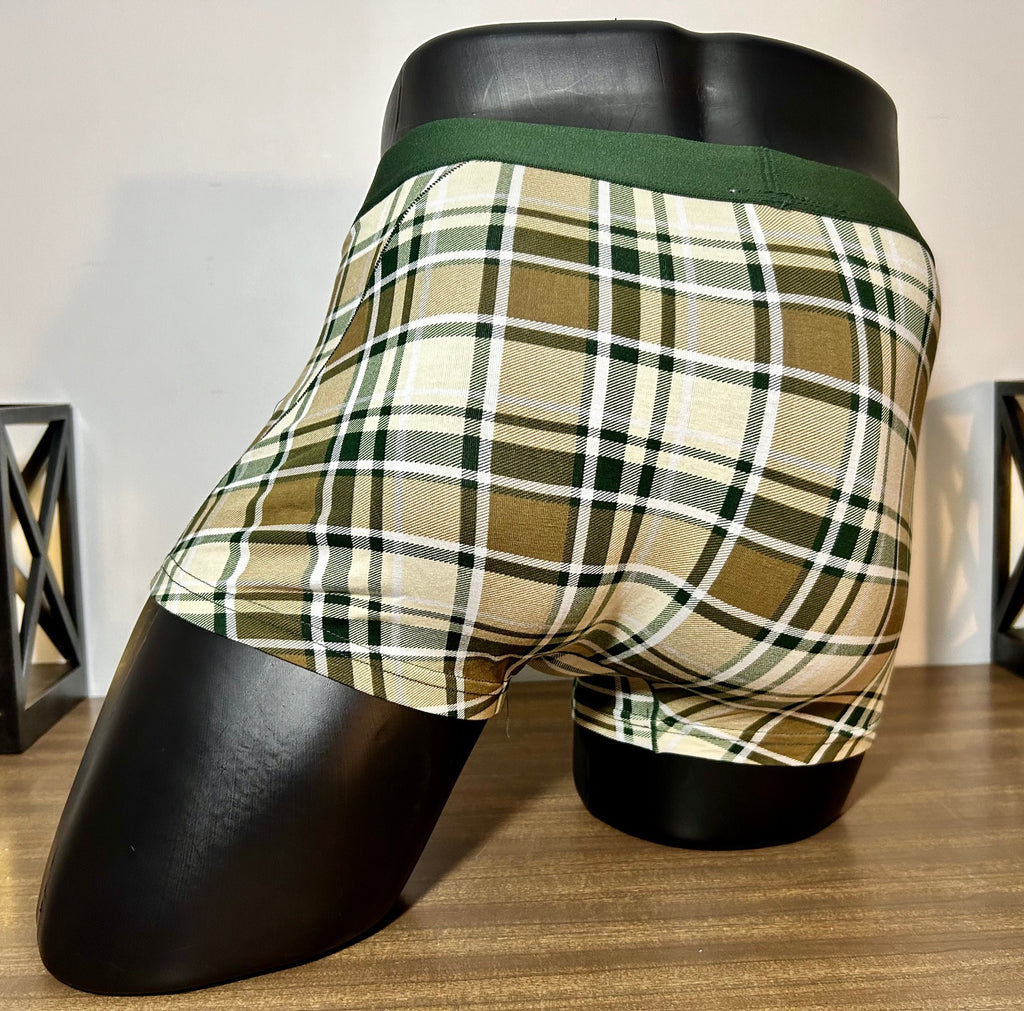 Green Plaid Trunks