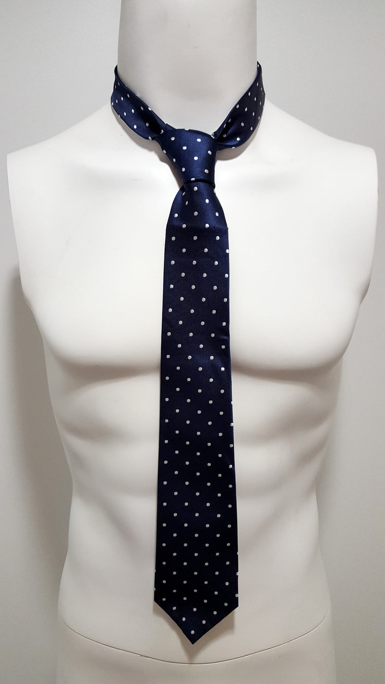Navy Blue w/ Dots Necktie