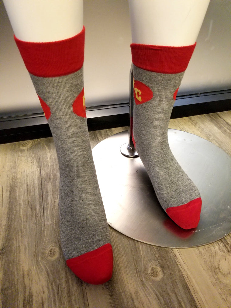 Red & Grey KC Sock